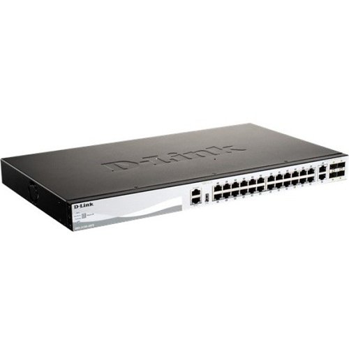 D-Link DGS-3130-30PS 30-Port Lite Layer 3 Stackable Managed PoE Switch