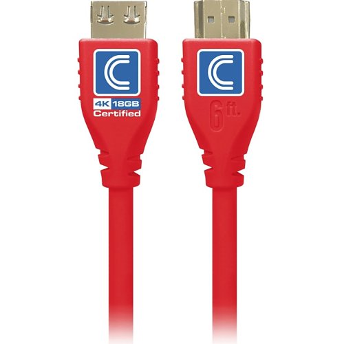 Comprehensive MHD18G-15PROREDA MicroFlex Pro AV/IT Integrator Active 4K60 18G High Speed Active HDMI Cable with ProGrip, 15', Red