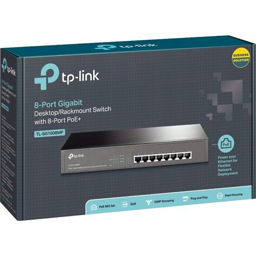 TP-Link TL-SG1008MP 8-Port Gigabit Desktop/Rackmount Switch with 8-Port PoE+