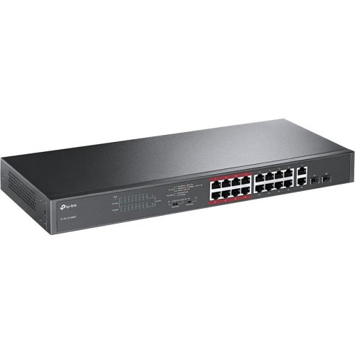 TP-Link TL-SL1218MP 16-Port 10/100 Mbps + 2-Port Gigabit Rackmount Switch with 16-Port PoE+