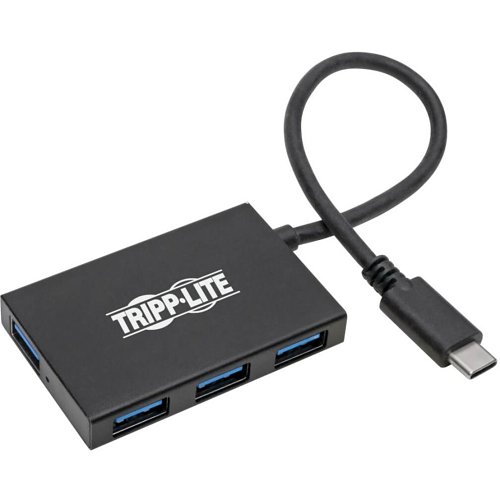 Tripp Lite U460-004-4A-AL Hub with 4 USB-C Ports, USB-C to 4x USB-A Ports, USB 3.0, Black