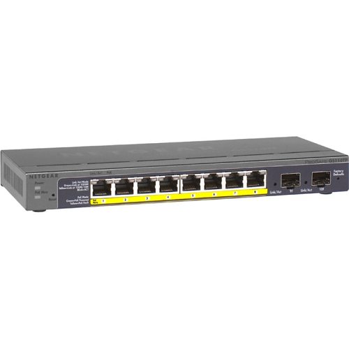 Netgear GS110TP 8-Port Gigabit PoE+ Ethernet Smart Switch with 2 SFP Ports and Cloud Management (55W)