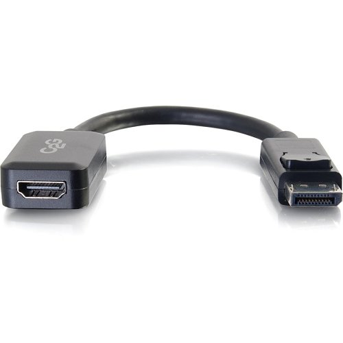 C2G CG54322 8" DisplayPort Male to HDMI Female Adapter Converter, Black