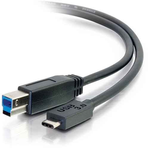 C2G CG28866 USB 3.0 (USB 3.1 Gen 1) USB-C to USB-B Cable M/M, 6' (1.8m), Black