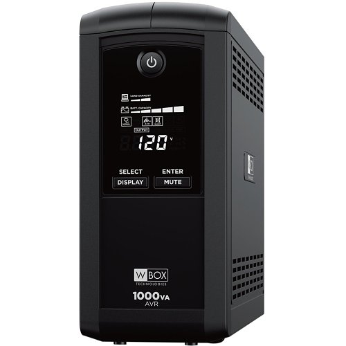 W Box 0E-1000V9RD Battery Backup Standby UPS 1000VA, 600W Line Interactive UPS