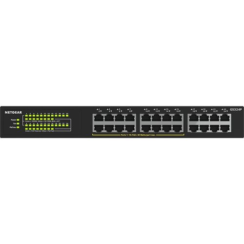 Netgear GS324P 24-Port Gigabit Ethernet Unmanaged Switch with 16-Ports PoE+ (190W)