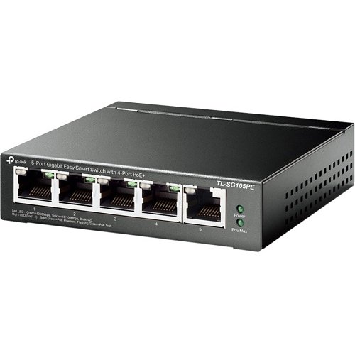 TP-Link TL-SG105PE 5-Port Gigabit Easy Smart Switch with 4-Port PoE+