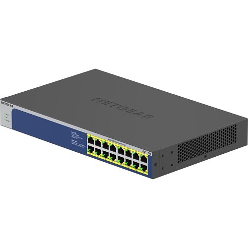 Netgear GS516PP 16-Port Gigabit Ethernet High-Power PoE+ Unmanaged Switch (260W)