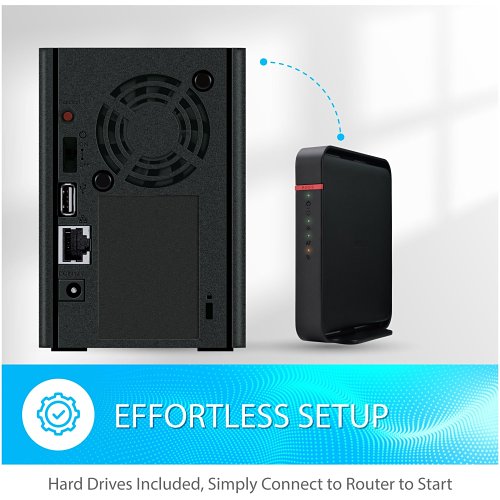 Buffalo Linkstation 220 12tb Private Cloud Storage NAS With Hard Drives Included