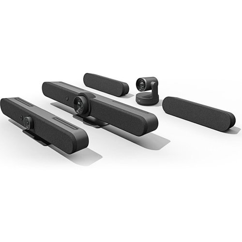 Logitech 960-001308 Rally Bar All-In-One Video Bar for Midsize Rooms with RightSound Technology, Graphite