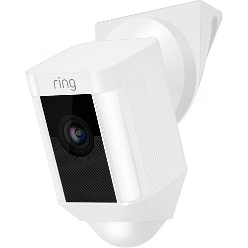 Ring Spotlight Cam Mount X, Hardwired Outdoor IP Security Camera with LED Spotlights and Siren, White (B082QK48NM)