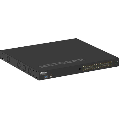 Netgear M4250-26G4F-PoE++ Managed Switch, AV Line 24x1G Ultra90 PoE++ 802.3bt 1,440W 2x1G and 4xSFP