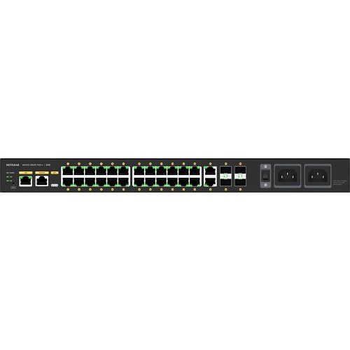 Netgear M4250-26G4F-PoE++ Managed Switch, AV Line 24x1G Ultra90 PoE++ 802.3bt 1,440W 2x1G and 4xSFP