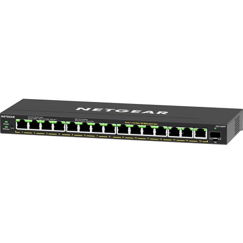 Netgear GS316EPP 16-Port High-Power PoE+ Gigabit Ethernet Plus Switch with 1 SFP port, 231W