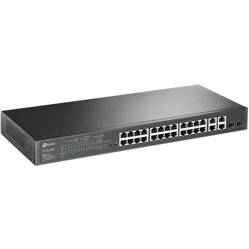 TP-Link TL-SL2428P JetStream 10/100Mbps + 4-Port Gigabit Smart Switch with 24-Port PoE+