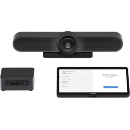 Logitech TAPMUPMSTINT Tap Solution for Microsoft Teams Rooms, Huddle Bundle, Includes Tap, MeetUp, Cables, JumpStart and Mini PC with Intel NUC