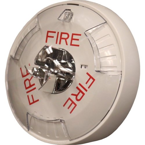 Eaton Wheelock STWC Exceder Strobe, Xenon, Ceiling, "FIRE" Marking, Clear Lens, Indoor, White