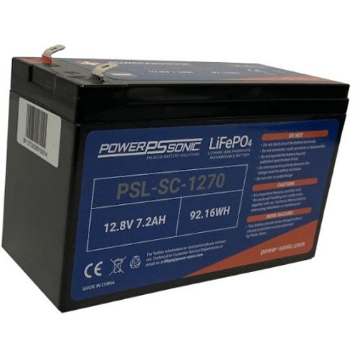 Power Sonic PSL-SC-1270 PSL-SC Series Rechargeable Deep Cycle Lithium Battery, 12.8V 7.2Ah