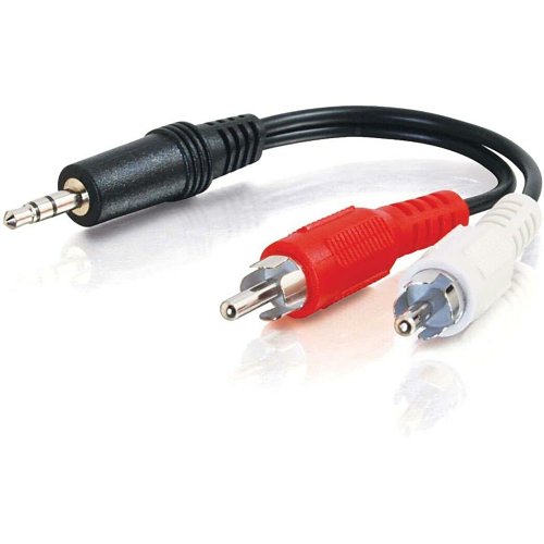 C2G CG39942 Value Series One 3.5mm Stereo Male To Two RCA Stereo Male Y-Cable, 3' (0.9m)