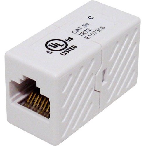 Vertical Cable 040-365/C5/WH CAT5e Inline Coupler, UL Listed, White