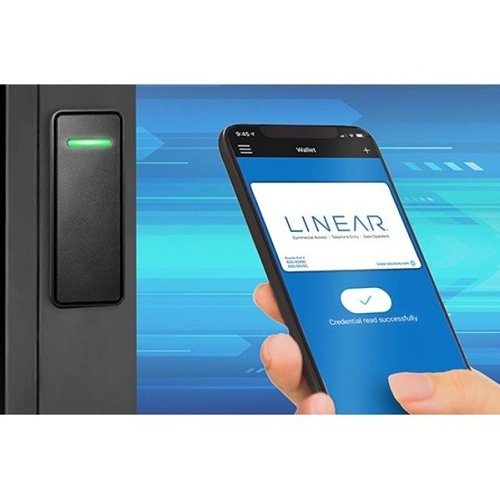 Linear BT135-W Bluetooth + 13.56 MHz Smart Reader, Indoor/Outdoor, Includes 2-N-1 Single Gang and Mullion Mounting Hardware