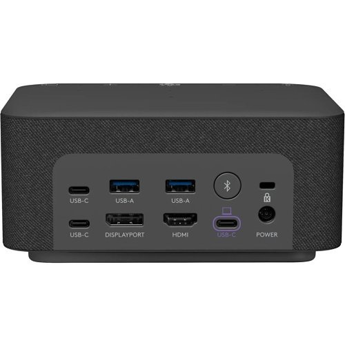 Logitech 986-000025 Logi Dock All-In-One Docking Station with Meeting Controls and Speakerphone, UC, Graphite