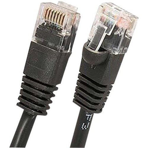 W Box 0E-C6BK76 CAT6 Patch Cable, 7' (2.1m), Black, 6-Pack