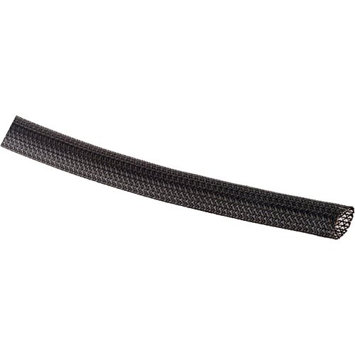 Techflex F6N1.00BLK100 Flexo F6 1" Semi-Rigid Braided Sleeving, 100' Box A, Black