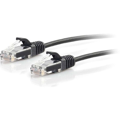 C2G CG01102 CAT6 Snagless Unshielded (UTP) Slim Ethernet Network Patch Cable,  3' (), Black