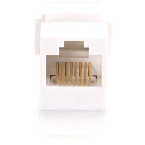 C2G CG03677 RJ45 (8P8C) Coupler Keystone Insert Module, White