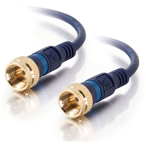 C2G CG27228 Velocity Mini-Coax F-Type Cable, 12', (3.7m)