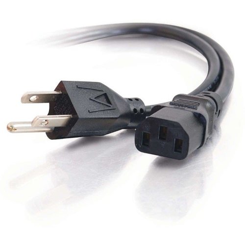 C2G CG0313418 AWG Universal Power Cord, NEMA 5-15P to IEC320C13, TAA Compliant, 10' (3m)