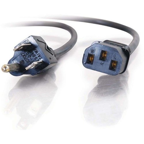 C2G CG0313418 AWG Universal Power Cord, NEMA 5-15P to IEC320C13, TAA Compliant, 10' (3m)