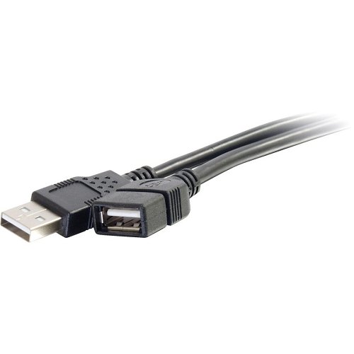 C2G CG52107 USB 2.0 A Male to A Female Extension Cable, 6.6' (2m), Black