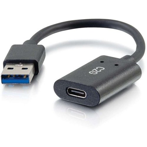C2G CG54428 USB-C Female to USB-A Male SuperSpeed USB 5Gbps Adapter Converter,  0.5' (.15m)