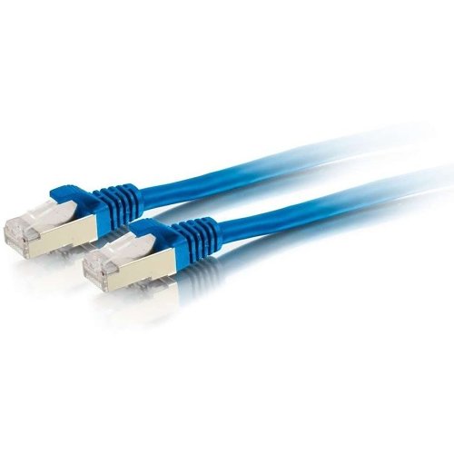 C2G CG00807 CAT6a Snagless Shielded (STP) Ethernet Network Patch Cable, 35' (10.7m), Blue