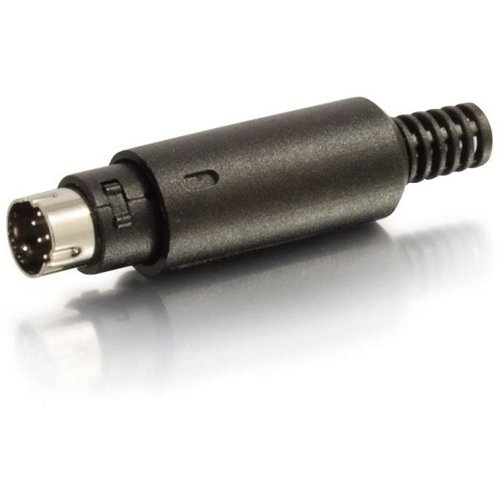 C2G CG01755 8-pin Mini Din Male Connector, TAA Compliant, Black