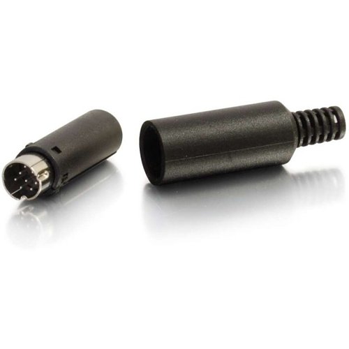 C2G CG01755 8-pin Mini Din Male Connector, TAA Compliant, Black