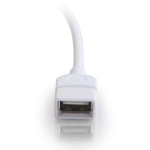 C2G CG19003USB 2.0 A Male to A Female Extension Cable, 3.3' (1m), White