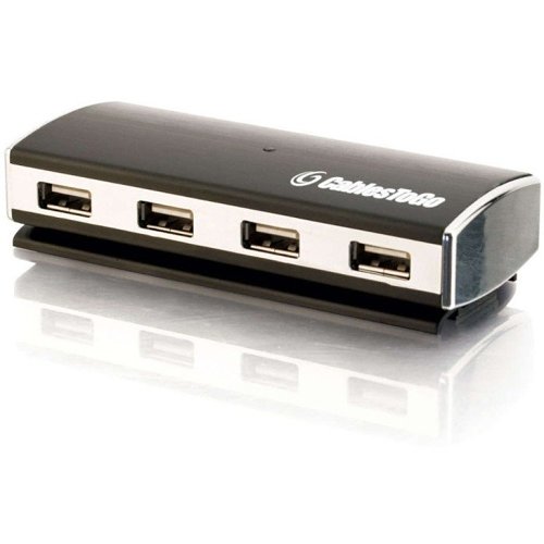 C2G CG29508 4-Port USB 2.0 Aluminum Hub for Chromebooks, Laptops, and Desktops