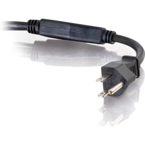 C2G CG29810 16 AWG 1-to-2 Power Cord Splitter, NEMA 5-15P to 1 NEMA 5-15R +1 IEC320C13, TAA Compliant, 1.5' (0.46m)