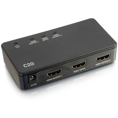 C2G CG41057 2-Port HDMI Distribution Amplifier Splitter, 4K 30Hz