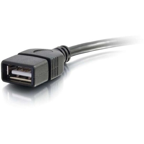 C2G CG52119 USB 2.0 A Male to A Female Extension Cable, 6", Black