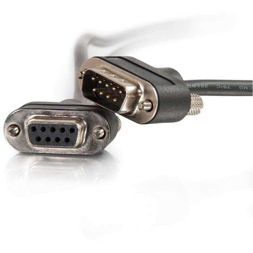 C2G CG52157 Serial RS232 DB9 Cable with Low Profile Connectors M/F, In-Wall CMG-Rated,  6' (1.8m)