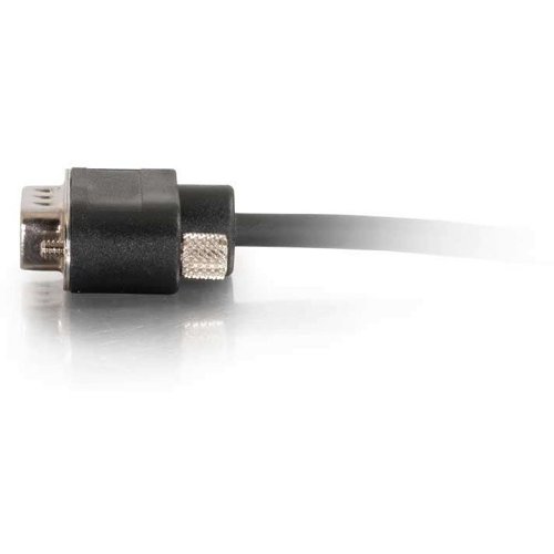 C2G CG52157 Serial RS232 DB9 Cable with Low Profile Connectors M/F, In-Wall CMG-Rated,  6' (1.8m)