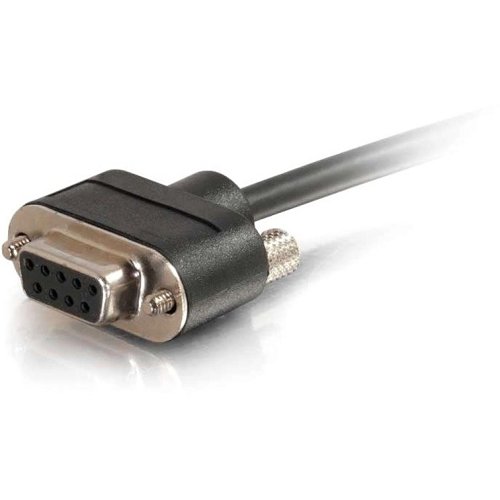 C2G CG52157 Serial RS232 DB9 Cable with Low Profile Connectors M/F, In-Wall CMG-Rated,  6' (1.8m)