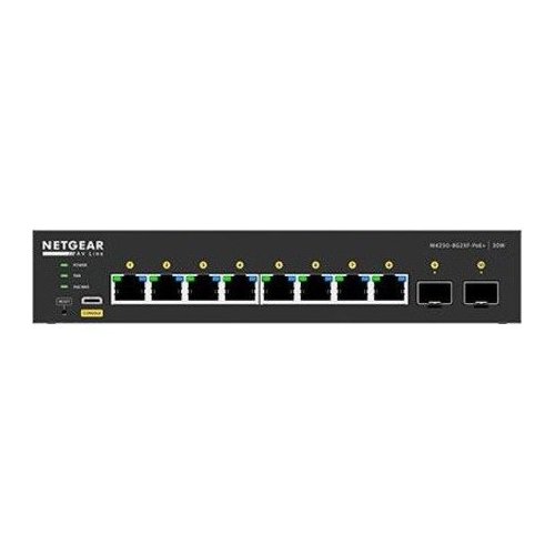 Netgear GSM4210PX M4250-8G2XF-PoE+ AV Line 8x1G PoE+ 220W and