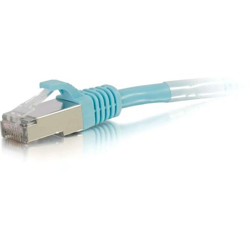 C2G CG00756 CAT6a Snagless Shielded (STP) Ethernet Network Patch Cable, 35' (10.7m), Aqua