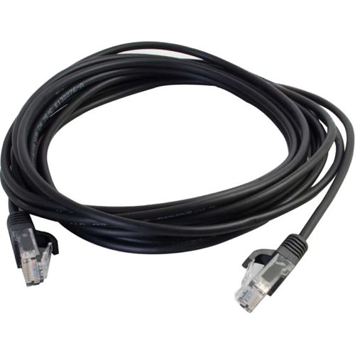 C2G CG01053 CAT5e Snagless Unshielded (UTP) Slim Ethernet Network Patch Cable, 0.5' (0.15m), Black