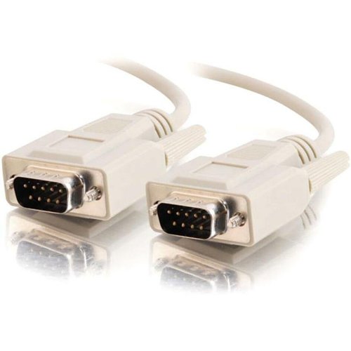 C2G CG09451 DB9 M/M Serial RS232 Cable, 25' (7.6m), Beige